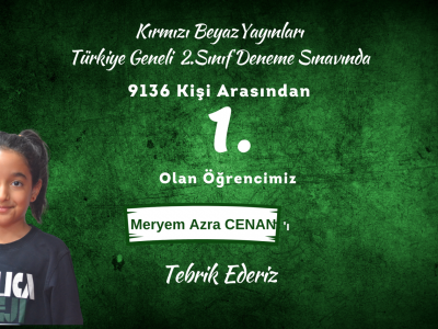 2.Sınıf Öğrencimiz Türkiye 1.Si Oldu!